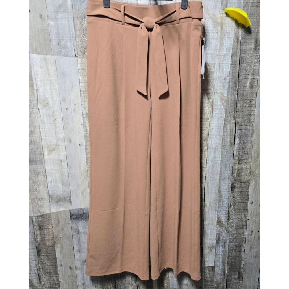 NYCC Tan Khaki Wide Leg Dress Pants 10 NWT Office Business Trendy Basic Workwear